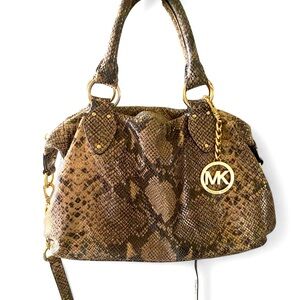 Michael Kors y2k Snake Print Handbag